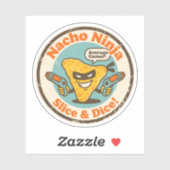 Grappig Gaming Nacho Slice & Dice Gift Sticker (Vel)