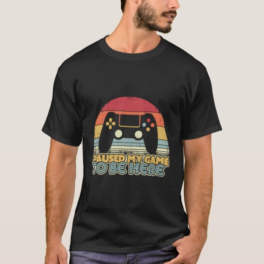 Grappig gaming retro Ik pauzeerde mijn spel om hie T-shirt (Voorkant)