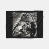 Grappig Gangster Cat Meme Cat Dad Vrouwen Grap Fleece Deken (Voorkant (Horizontaal))