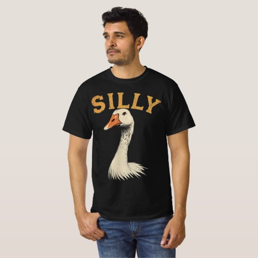 Grappig Ganzen Grafisch T-shirt – Domme Gans (Voorkant volledig)