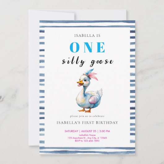 Grappig ganzenfeest kaart (Voorkant)