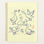 Grappig Ganzenpatroon Planner (Voorkant)