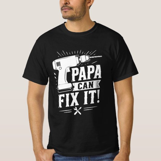 Grappig Garage Papa Monteur Shirt voor Vaders Die  (Voorkant)