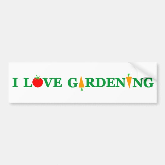 Grappig Gardener dat ik van GARDENING hou. Bumpers Bumpersticker (Voorkant)