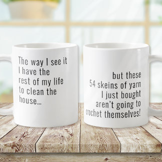 Grappig garen haak koffiemok