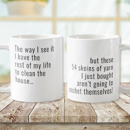 Grappig garen haak koffiemok