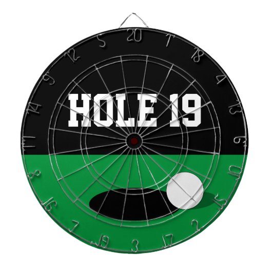 Grappig gat 19 golfkartonnen spel met cijfers dartbord (Voorkant)