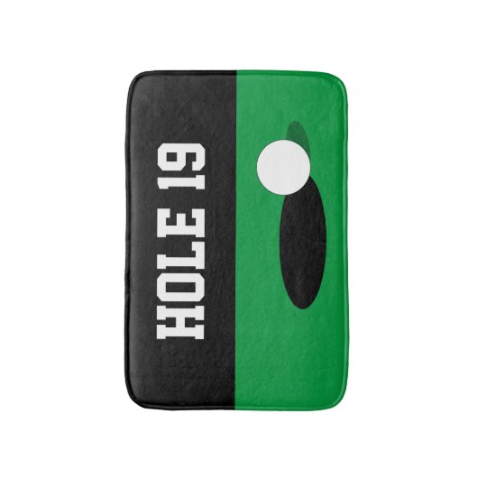 Grappig gat 19 groen puttbadmat voor golfspeler badmat (Voorkant Verticaal)