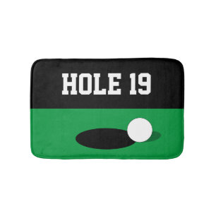 Grappig gat 19 groen puttbadmat voor golfspeler badmat
