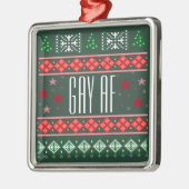 Grappig Gay AF Kerst LGBTQ+ Metalen Ornament (Links)