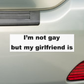 Grappig Gay Slogan! Bumpersticker (Op auto)