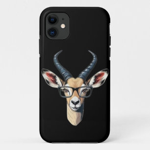 Grappig gazelle gezicht voor safari en bril liefhe Case-Mate iPhone case