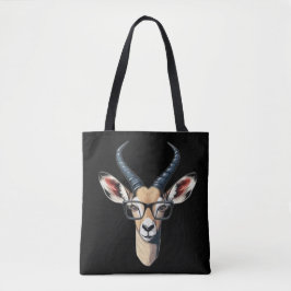 Grappig gazellegezicht voor safarikijker en bril l tote bag