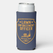 Grappig gazon maaien papa tuin werk papa grap seltzer blikjeskoeler (Seltzer Achterkant)