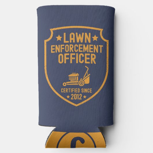 Grappig gazon maaien papa tuin werk papa grap seltzer blikjeskoeler (Achterkant)