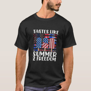 Grappig gebaar als Freedom Red White Blue 4th van T-shirt
