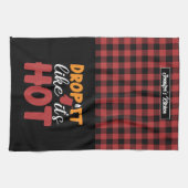 Grappig gebakken koken laten vallen alsof het heet theedoek (Horizontaal)