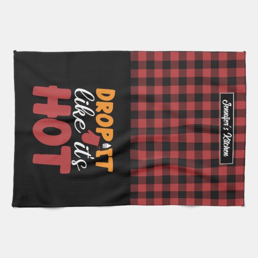 Grappig gebakken koken laten vallen alsof het heet theedoek (Horizontaal)