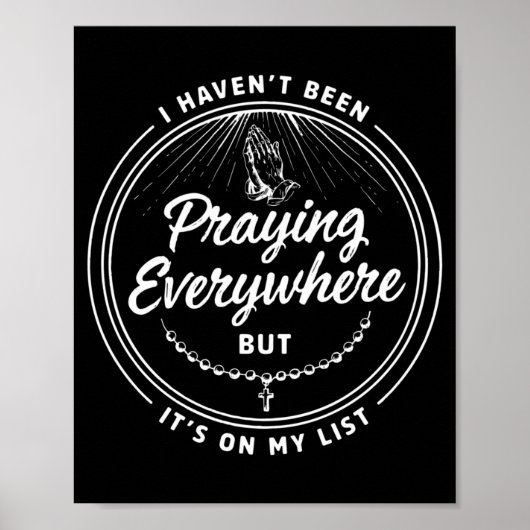 Grappig gebed geloof christelijke religieuze prest poster (Voorkant)