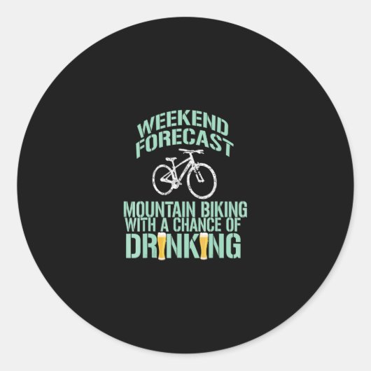 grappig gebergte drink ronde sticker (Voorkant)