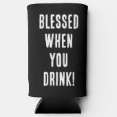 Grappig gebloed als je zwart-withuwelijk Drink Seltzer Blikjeskoeler (Voorkant)