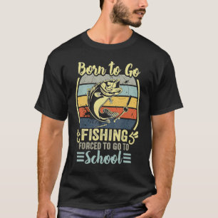 Grappig Geboren Om Te Gaan Vissen Baars Visser Jon T-shirt