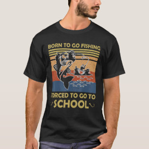 Grappig Geboren Om Te Gaan Vissen Baars Visser Jon T-shirt