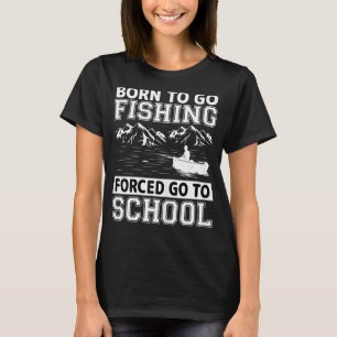 Grappig Geboren Om Te Gaan Vissen Cadeau Baars Vis T-shirt