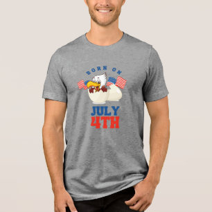 Grappig Geboren op 4 juli Adelaar T-Shirt