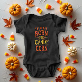 Grappig Geboren voor Candy Corn Baby Bodysuit