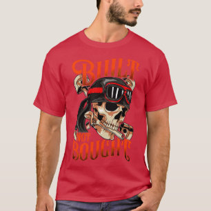 Grappig gebouwd niet gekocht motorfiets monteur t-shirt