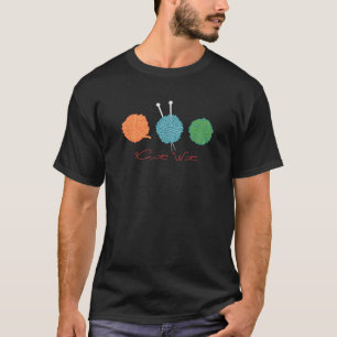 grappig gebreid ONTWERP voor breiers crafters croc T-shirt