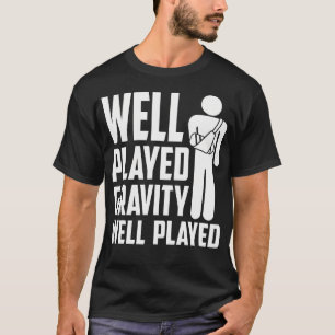 Grappig gebroken arm ontwerp voor mannen vrouwen K T-shirt