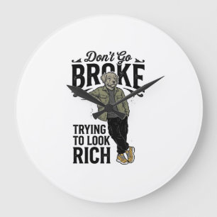 Grappig Gebroken Maar Rijke Vibes Vintage Hond Shi Grote Klok