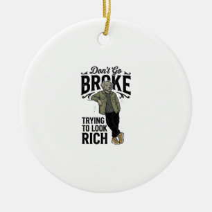 Grappig Gebroken Maar Rijke Vibes Vintage Hond Shi Keramisch Ornament
