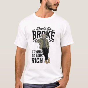 Grappig Gebroken Maar Rijke Vibes Vintage Hond Shi T-shirt
