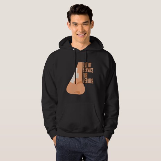 Grappig gebroken neus herstel neusoperatie hoodie (Voorkant volledig)