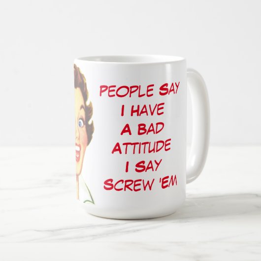 Grappig gebruik slechte houding koffiemok (Voorkant rechts)