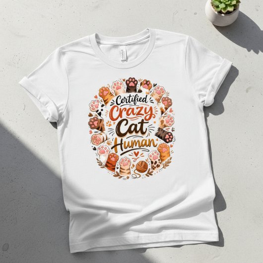 Grappig Gecertificeerd Gekke Kat Mens Zwart Tri-Blend Shirt