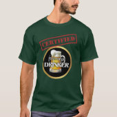 Grappig Gecertificeerd Gratis Range Drinker T-shirt (Voorkant)