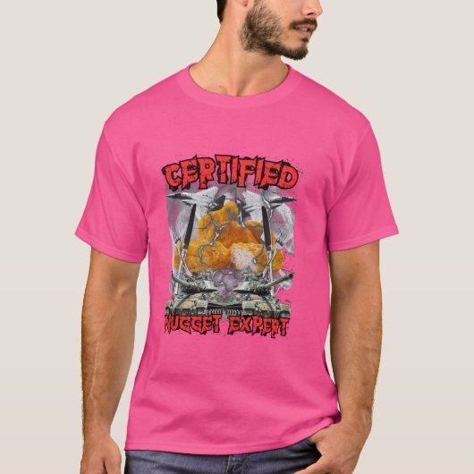 Grappig Gecertificeerd Kip Nugget Bootleg Hardcore T-shirt (Voorkant)