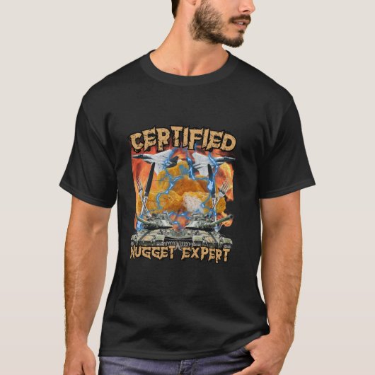 Grappig Gecertificeerd Kip Nugget Bootleg Hardcore T-shirt (Voorkant)