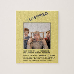 Grappig Geclassificeerd Dossier Aangepaste Foto Fa Legpuzzel