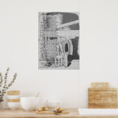 Grappig gedicht en nog levenslange tuinwerktuigen poster (Keuken)