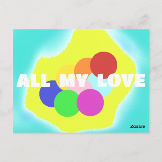 Grappig gedicht liefde met kunst ontwerp voor iede briefkaart (Achterkant)