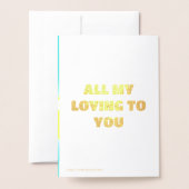 Grappig gedicht liefde met kunst ontwerp voor iede folie kaarten (Met envelop)