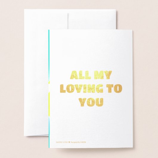 Grappig gedicht liefde met kunst ontwerp voor iede folie kaarten (Met envelop)