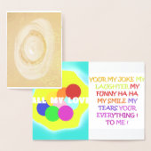 Grappig gedicht liefde met kunst ontwerp voor iede folie kaarten (Display)