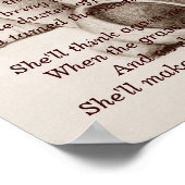 Grappig gedicht nog levensreddende tuinwerktuigen  poster (Hoek)