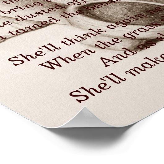 Grappig gedicht nog levensreddende tuinwerktuigen  poster (Hoek)